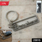 Metal keychain featuring Jay Sonal Ma devotional engraving