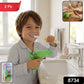 Set of two soft bristle airplane-themed toothbrushes for children