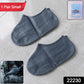 Pack of grey rain shoe covers made of waterproof silicone