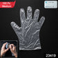 Pack of 100 transparent disposable plastic gloves