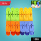 Close-up view of durable plastic cloth drying clips with stainless steel springs.