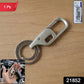 Stylish metal keychain with smooth key ring for multiple keys