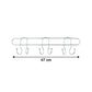 Heavy-duty metal coat and towel hook rack
