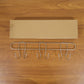 Compact wall mounted hook rack for small spaces