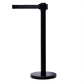 Black base barrier stand crowd control pole with retractable belt system