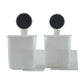 Set of white plastic storage bins ideal for bathroom and kitchen organization