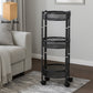 3-layer metal mesh storage trolley with smooth wheels for utility organization