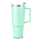 Mint green Toony travel tumbler on white background