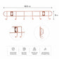 Size guide for wall hook rack