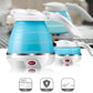 Compact silicone electric kettle with easy-to-read water level markings.